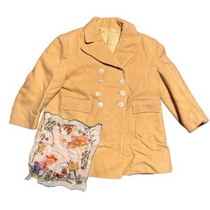 Vintage National Recovery Board Coat And Suit Kids Union Yellow Pea Lined Hankie